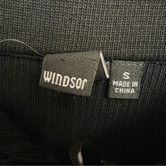 NWT WINDSOR Midi Lace Up Slit Pencil Skirt-Black - Picture 7 of 9